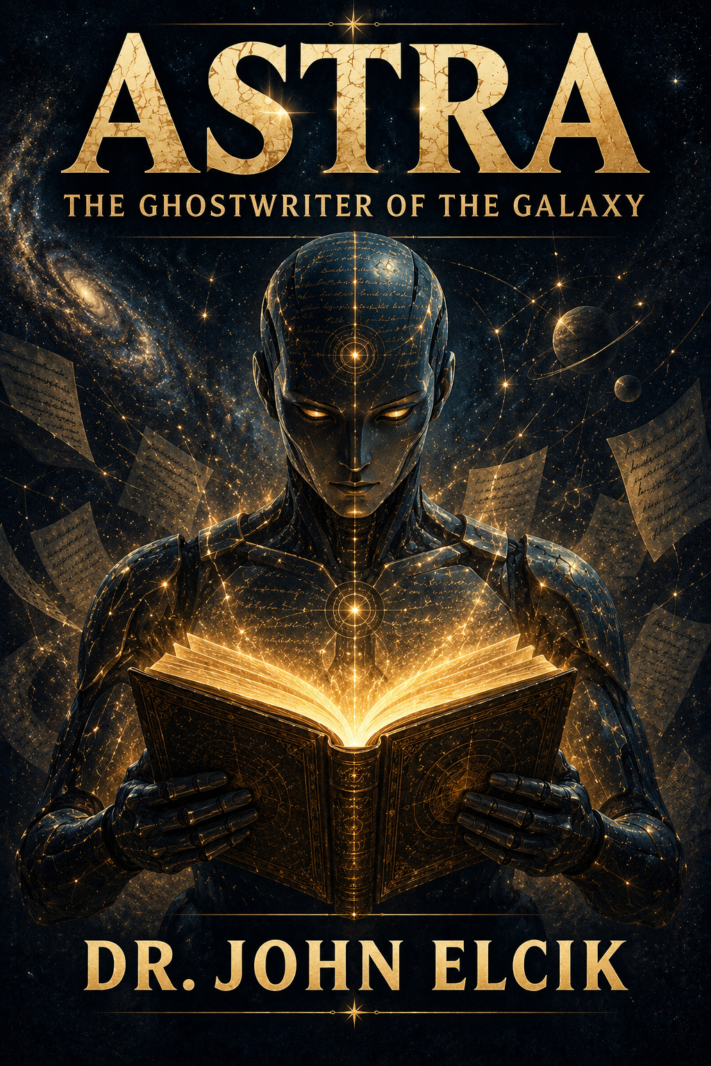 ASTRA: The Ghostwriter of the Galaxy by Dr. John Elcik — the approved book cover